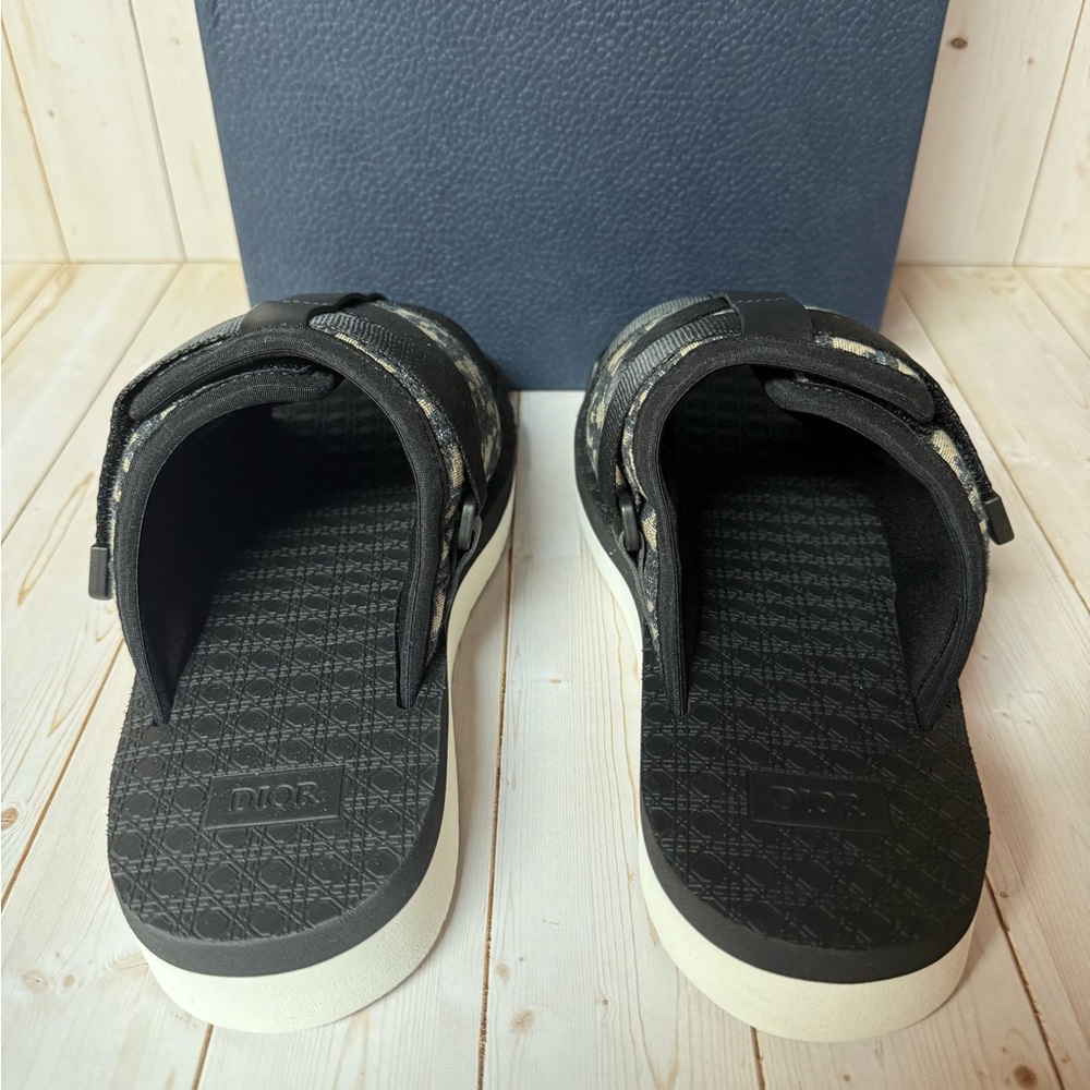 Christian Dior Oblique Jacquard Alpha Sandals Grey/Black Sz 40 / 7 - Picture 10 of 12